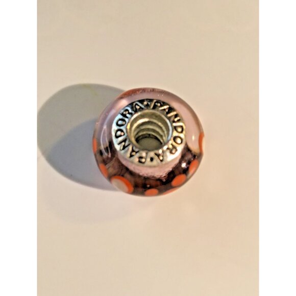 Pandora Sterling Silver Pink Bubbles Murano Glass charm - Picture 6 of 6